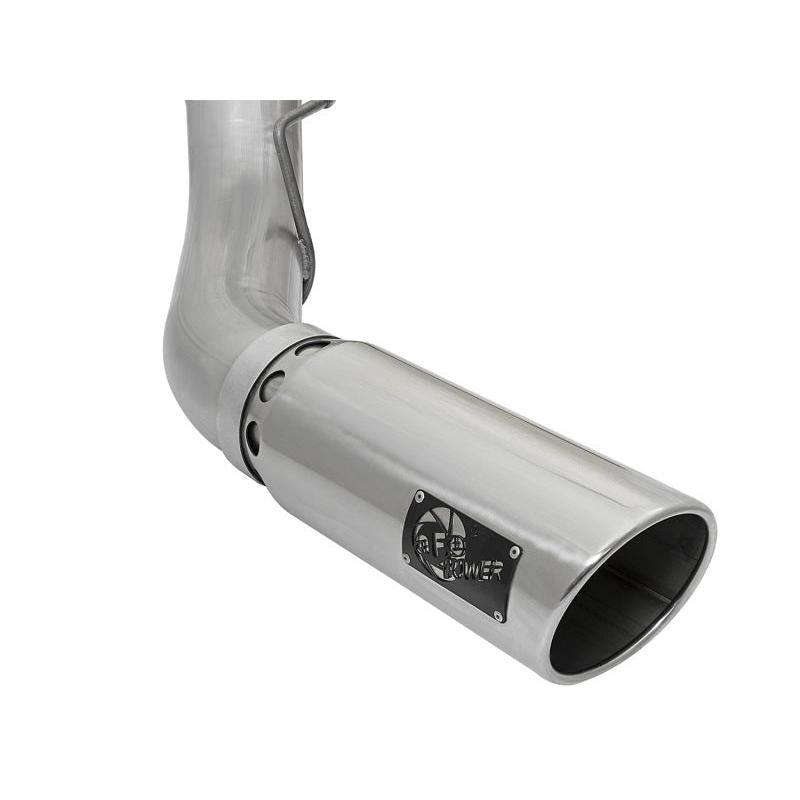 aFe ATLAS 5in DPF-Back Alum Steel Exhaust System w/Polished Tip 2017 Ford Diesel Trucks V8-6.7L (td)-SR1 Performance