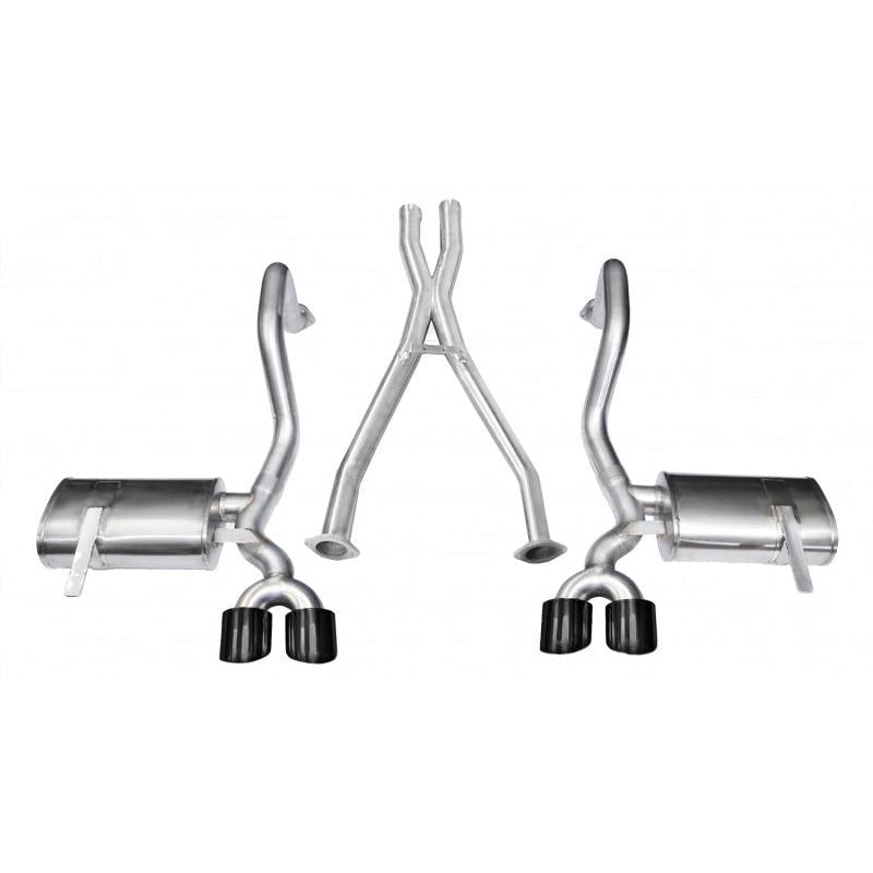 Corsa 1997-2004 Chevrolet Corvette C5 Z06 5.7L V8 Black Xtreme Cat-Back + XO Exhaust-SR1 Performance