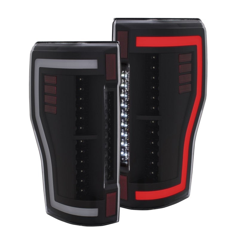 ANZO 2017+ Ford F-250 LED Taillights - Black/Clear-SR1 Performance