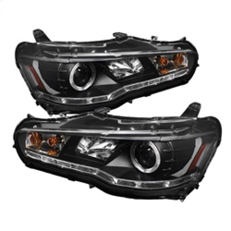 Spyder Mitsubishi Lancer/EVO-10 08-14 Projector Halogen Model- LED Halo DRL Blk PRO-YD-ML08-DRL-BK-SR1 Performance