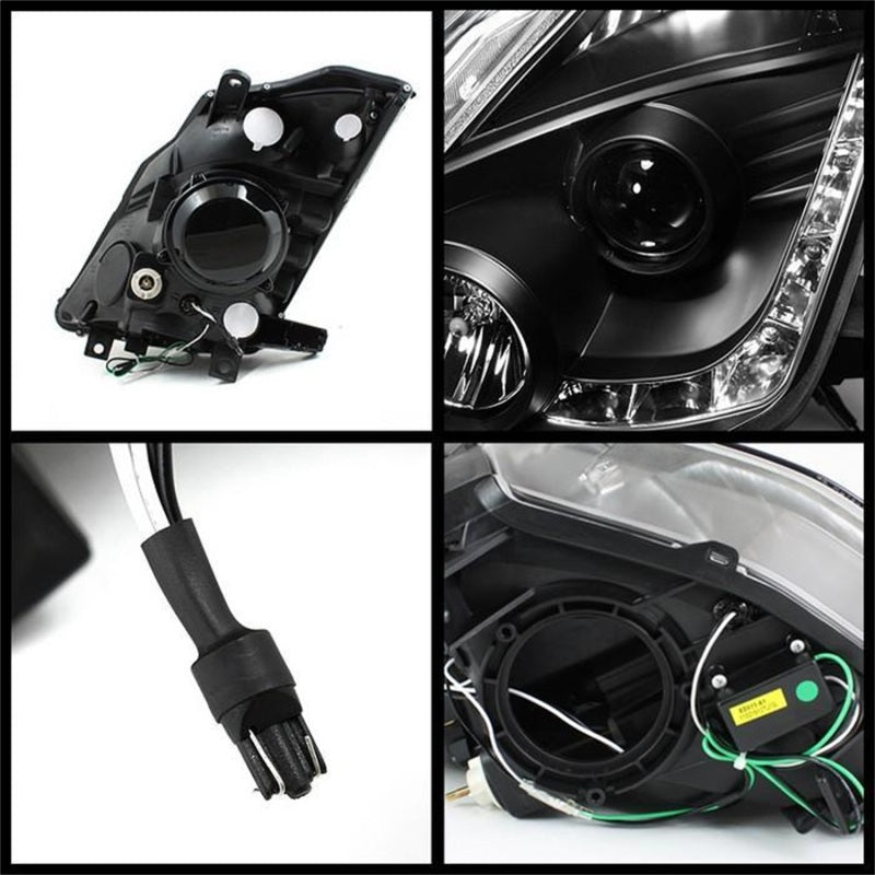 Spyder Nissan 350Z 03-05 Projector Headlights Halogen Model Only - DRL Black PRO-YD-N350Z02-DRL-BK-SR1 Performance
