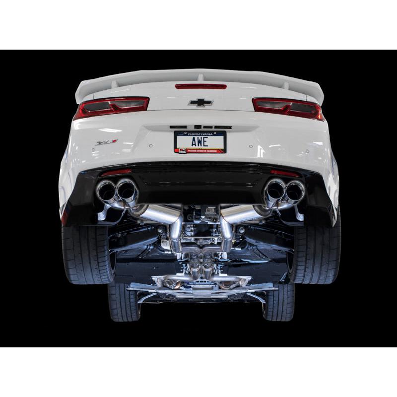AWE Tuning 16-19 Chevy Camaro SS Res Cat-Back Exhaust -Touring Edition (Quad Chrome Silver Tips)-SR1 Performance