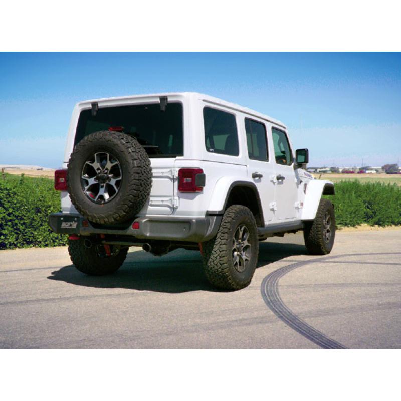 Borla 18-19 Jeep Wrangler JL/JLU 2.0L 4Cyl 2DR/4DR Touring Axle Back Exhaust w/ 3.5in Tips - Black-SR1 Performance