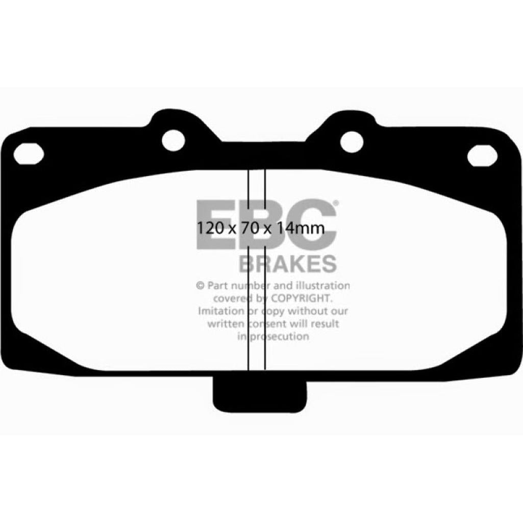 EBC Redstuff Ceramic Low Dust Front Brake Pads for Nissan Skyline R32 (1989-1995) – Part No. DP31200C