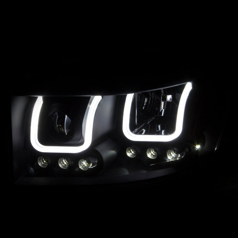 ANZO 2006-2008 Dodge Ram 1500 Projector Headlights w/ U-Bar Black-SR1 Performance