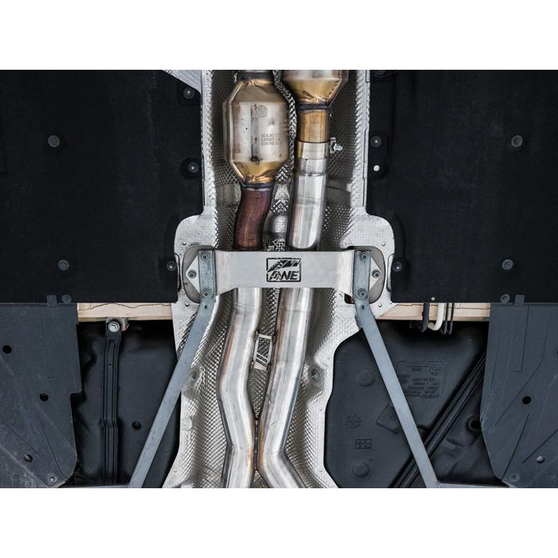 AWE Tuning BMW F8X M3/M4 Track Edition Catback Exhaust - Chrome Silver Tips-SR1 Performance