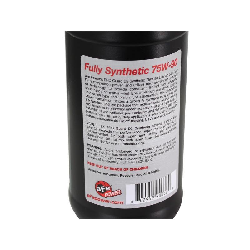 aFe Power Differential Cover Machined Pro Series 97-15 Jeep Dana 44 w/ 75W-90 Gear Oil 2 QT-SR1 Performance