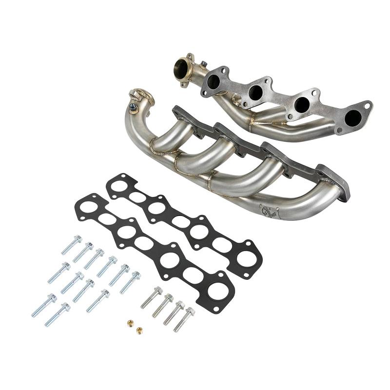 aFe Twisted Steel 1.75-2in 304 SS Headers 03-07 Ford Diesel Trucks V8-6.0L (td)-SR1 Performance