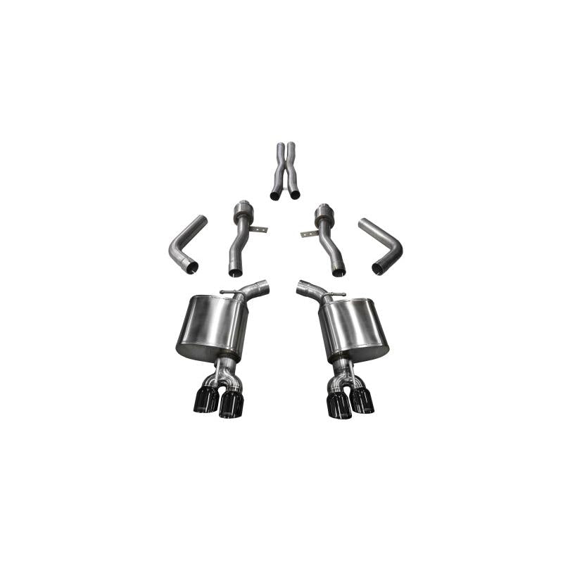Corsa 2015-2023 Dodge Challenger Hellcat Dual Rear Exit Sport Exhaust w/ 3.5in Black Tips-SR1 Performance