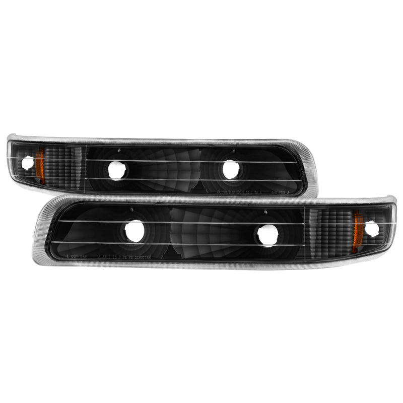 Xtune Chevy Silverado 99-02 Amber Reflector Bumper Lights Black CBL-JH-CS99-AM-BK-SR1 Performance