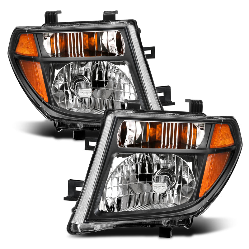 ANZO 2005-2008 Nissan Pathfinder Crystal Headlight Black Amber-SR1 Performance