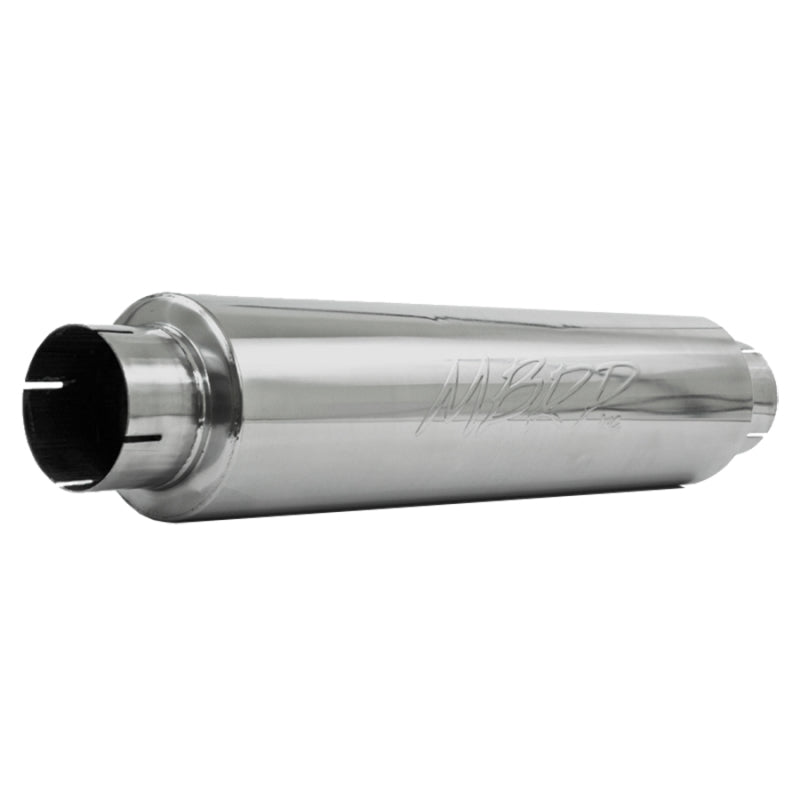 MBRP Universal Quiet Tone Muffler 4in Inlet/Outlet 24in Body 6in Dia 30in Overall T304-SR1 Performance
