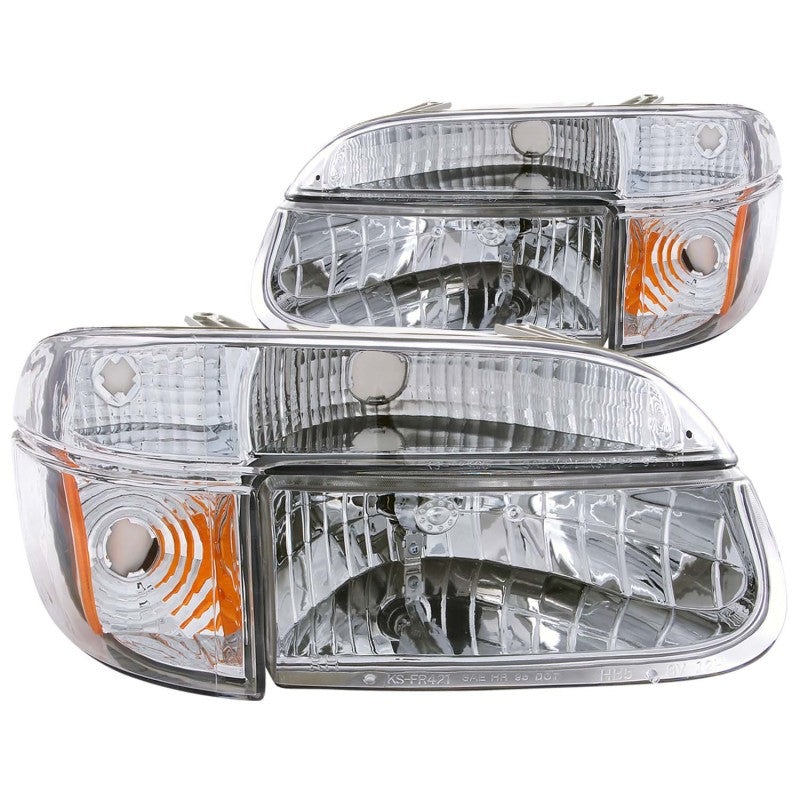 ANZO 1995-2001 Ford Explorer Crystal Headlights Chrome w/ Corner Lights 2pc-SR1 Performance