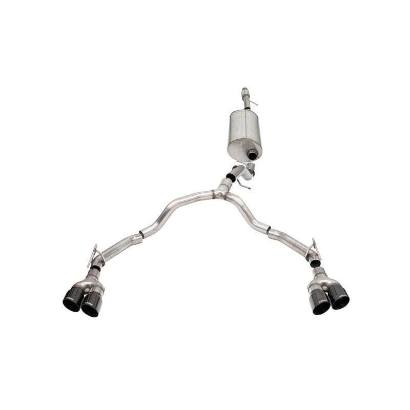 Corsa 2021-2024 Tahoe/GMC Yukon 4DR 5.3L 4WD Dual Rear 3in - 2.75in Sport Cat-Back DW 4in BLK Tips-SR1 Performance