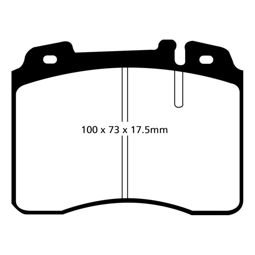 EBC Yellowstuff Front Brake Pads for Mercedes-Benz SL and E-Class Models - Part Number DP4927R