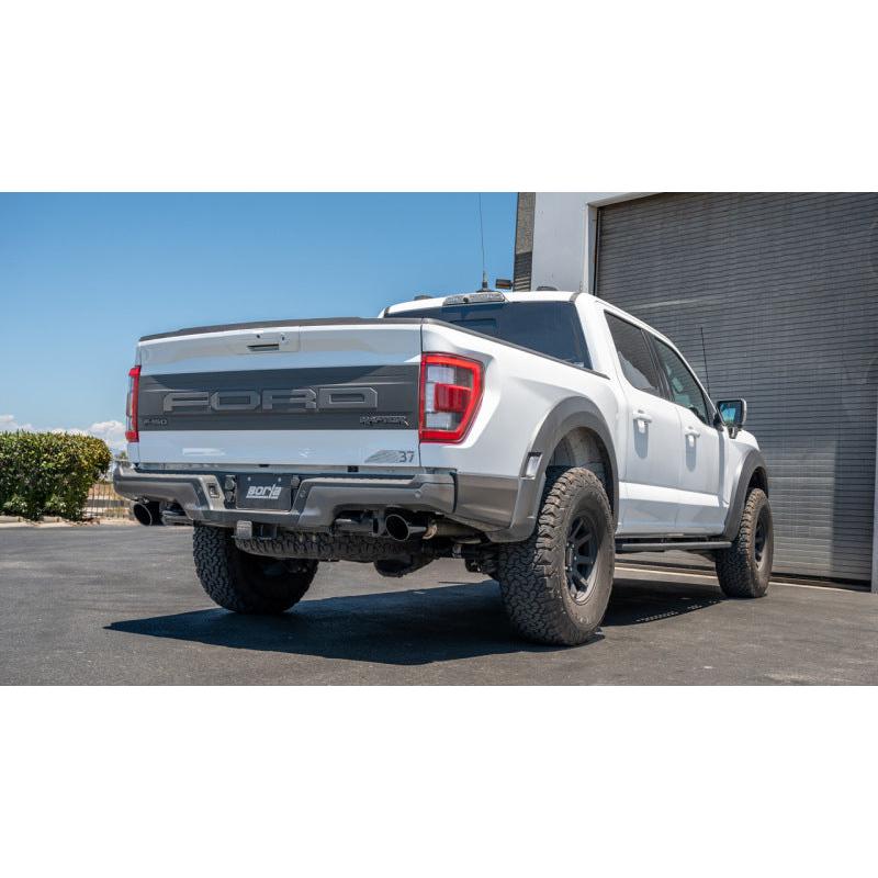 Borla 21-23 Ford Raptor 3in Tail Pipe Kit 4.5in Tip - Black Chrome-SR1 Performance