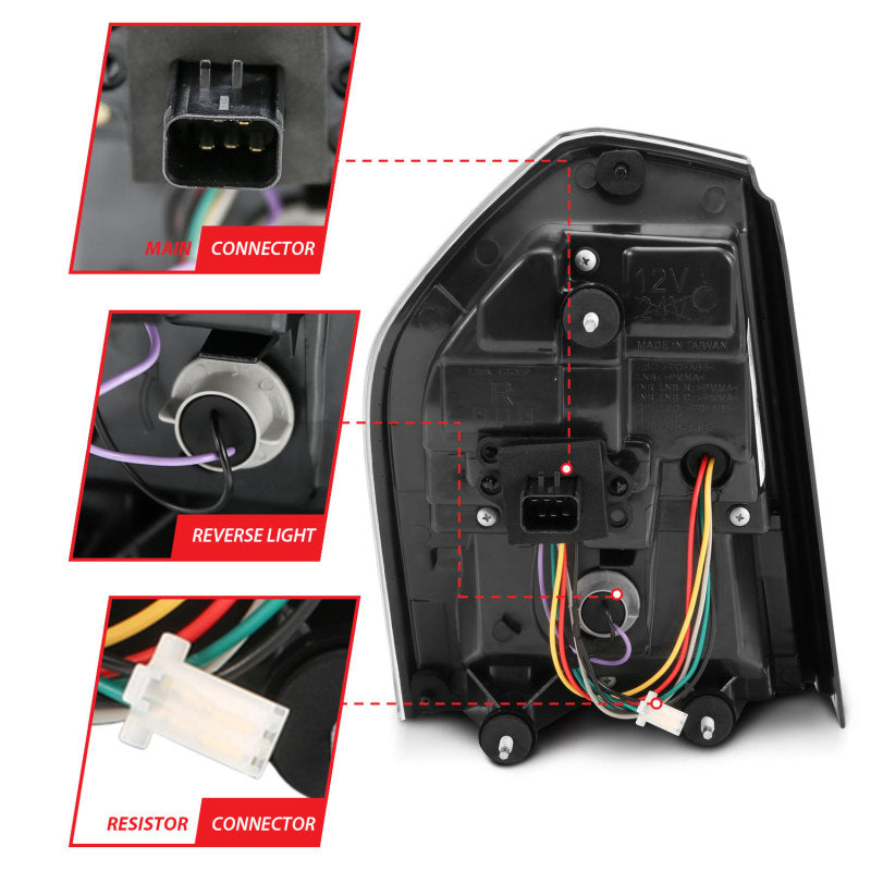 ANZO 11-14 Chrysler 300 LED Taillights Black w/ Sequential-SR1 Performance