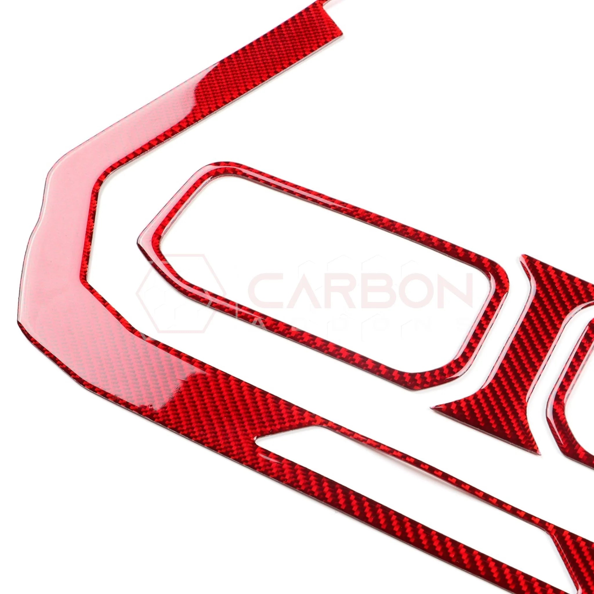 2024+ S650 Mustang Real Carbon Fiber Dash Center AC Vents Trim Overlays