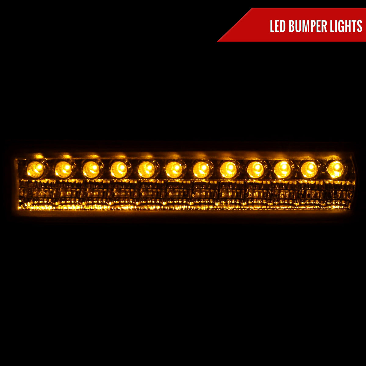 1998-2004 Chevrolet S10/ GMC Sonoma LED Bumper Lights (Chrome Housing/Smoked Lens)