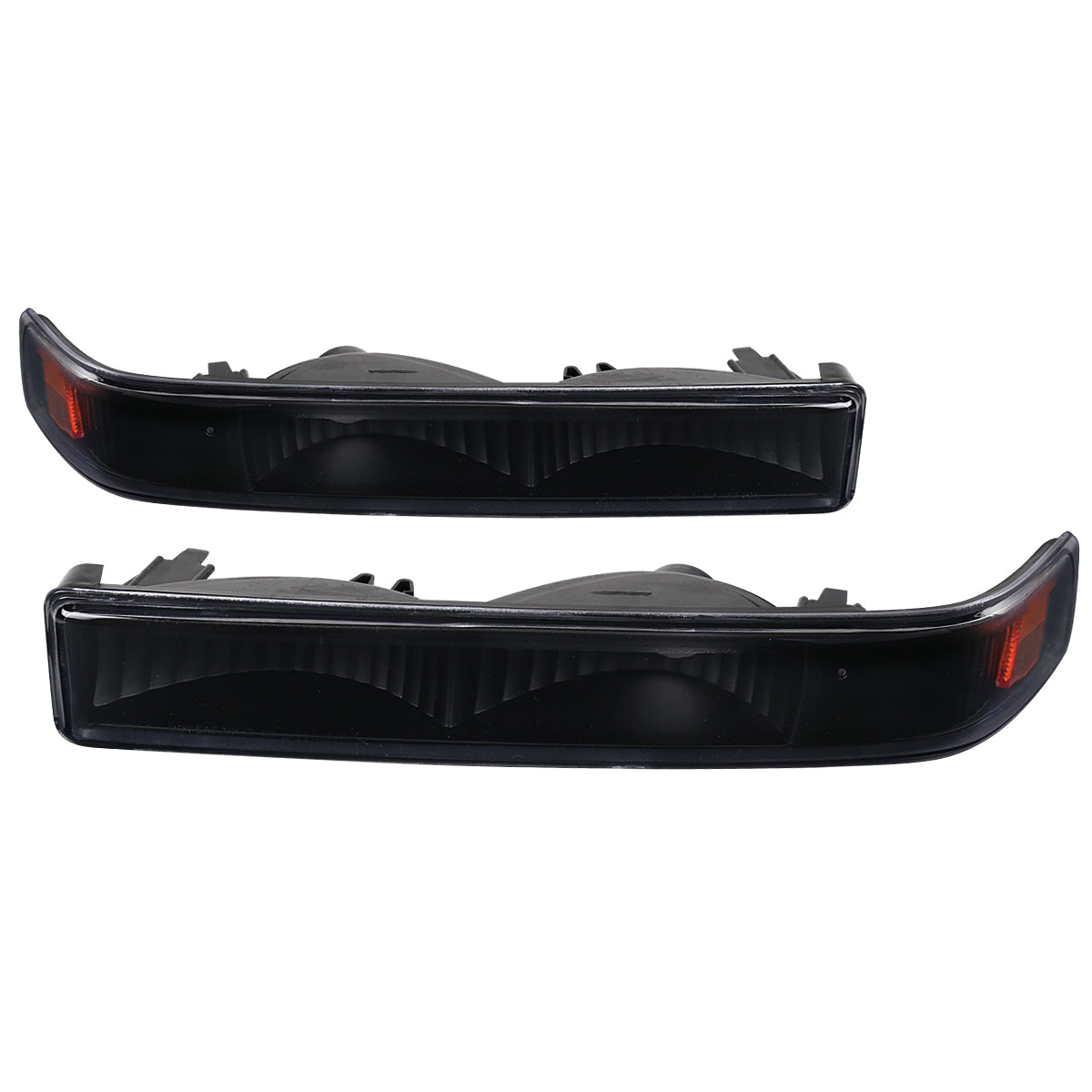1998-2004 Chevrolet S10/ GMC Sonoma Bumper Lights (Matte Black Housing/Clear Lens)