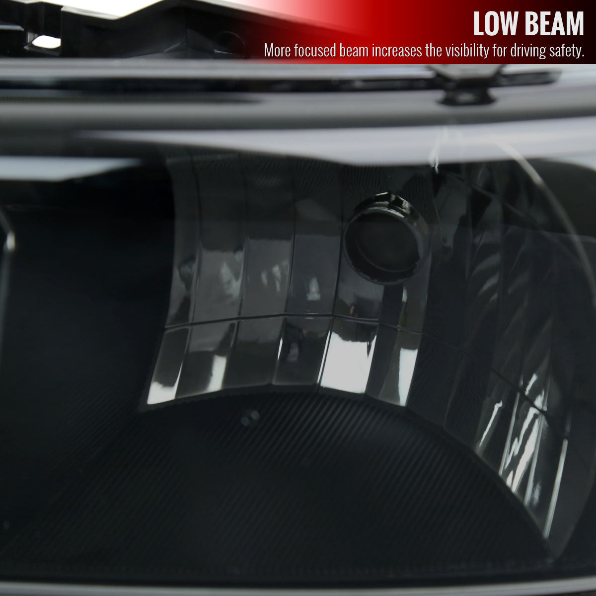 1999-2006 GMC Sierra/2007 Sierra Classic/2000-2006 Yukon/XL Factory Style Headlights and Bumper Lights with Amber Reflector (Matte Black Housing/Smoked Lens)