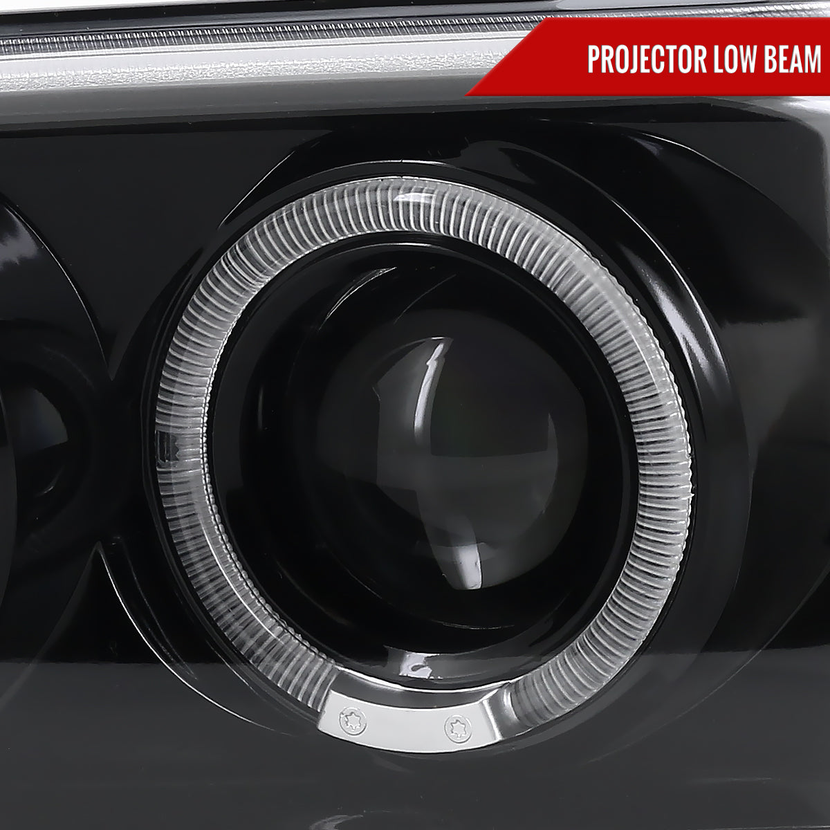 2001-2006 GMC Yukon + XL Denali/ 2002-2006 GMC Sierra Denali Dual Halo Projector Headlights w/ Bumper Lights (Jet Black Housing/Clear Lens)