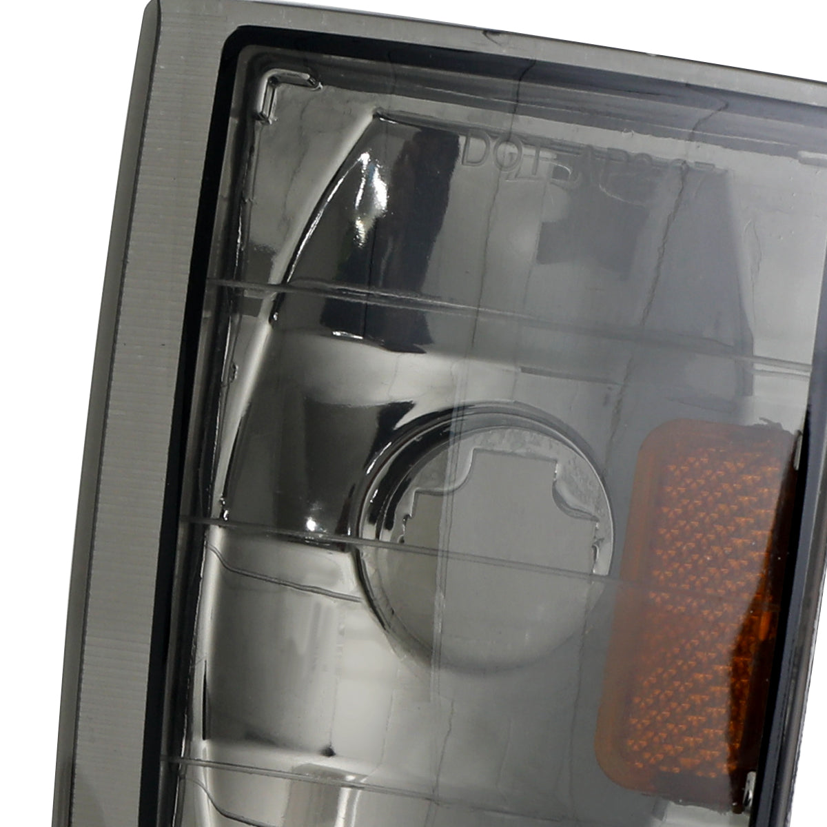 1988-1993 Chevy C/K Silverado GMC Sierra Yukon Smoked Corner Lights (Chrome Housing/Smoked Lens)