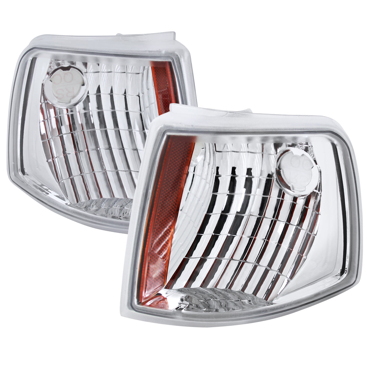 1993-1997 Ford Ranger Factory Style Corner Parking Turn Signal Lights (Chrome Housing/Clear Lens)