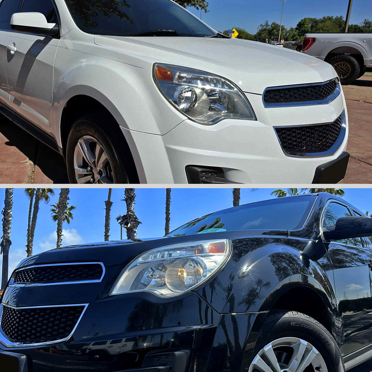 2010–2015 Chevrolet Equinox Factory Style Headlights (Chrome Housing / Clear Lens)