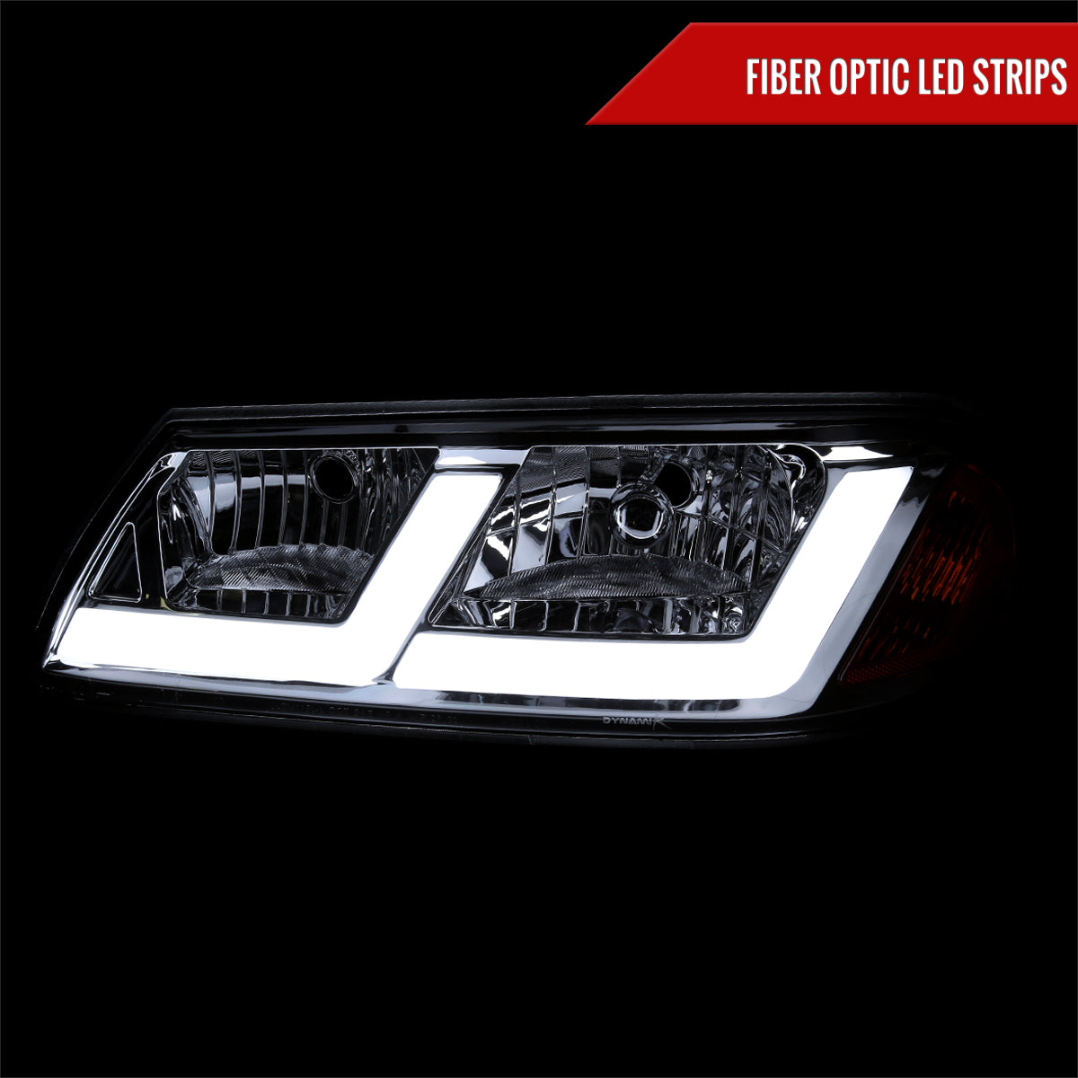 2000-2005 Chevrolet Impala LED Bar Factory Style Headlights (Chrome Housing/Clear Lens)