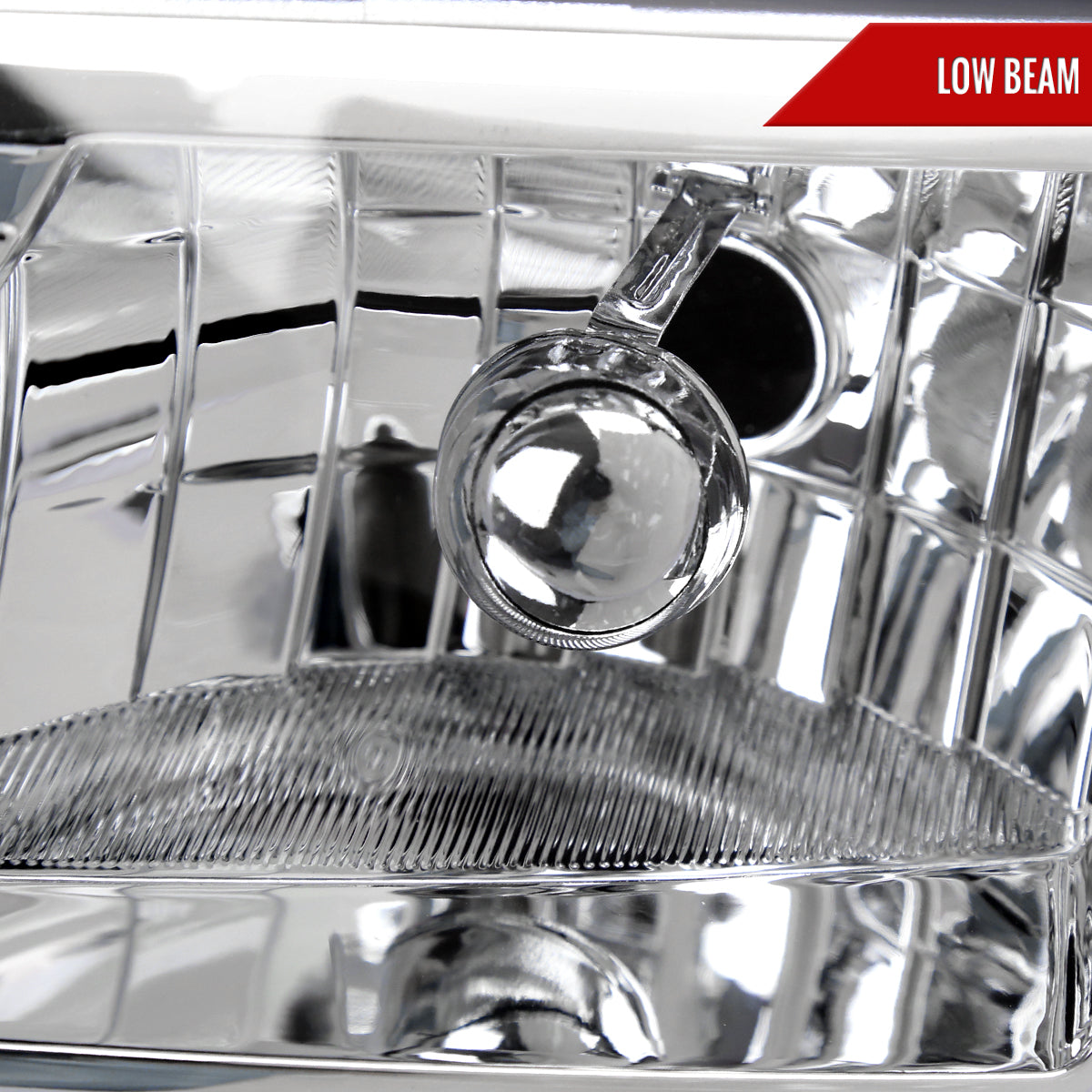 2000-2005 Chevrolet Impala LED Bar Factory Style Headlights (Chrome Housing/Clear Lens)