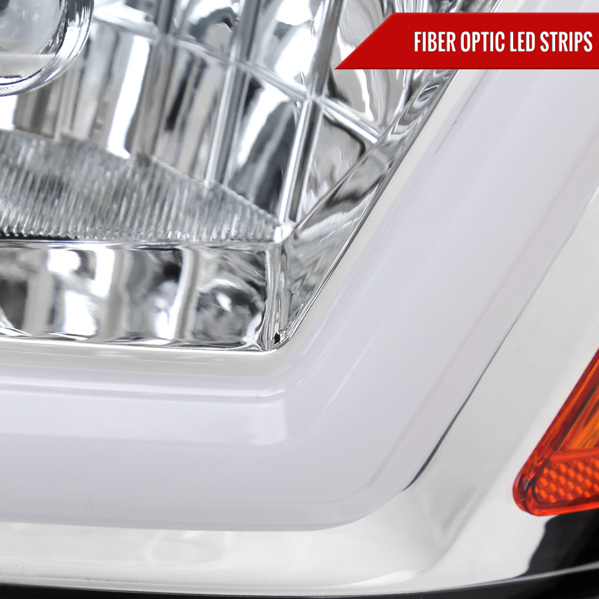 2000-2005 Chevrolet Impala LED Bar Factory Style Headlights (Chrome Housing/Clear Lens)