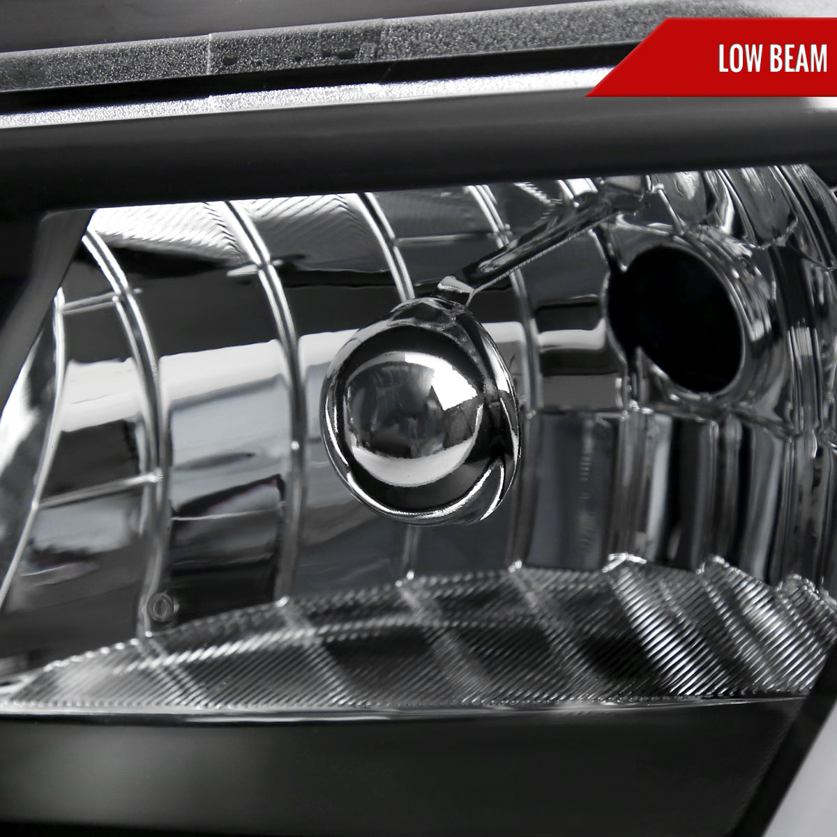2000-2005 Chevrolet Impala LED Bar Factory Style Headlights (Matte Black Housing/Clear Lens)