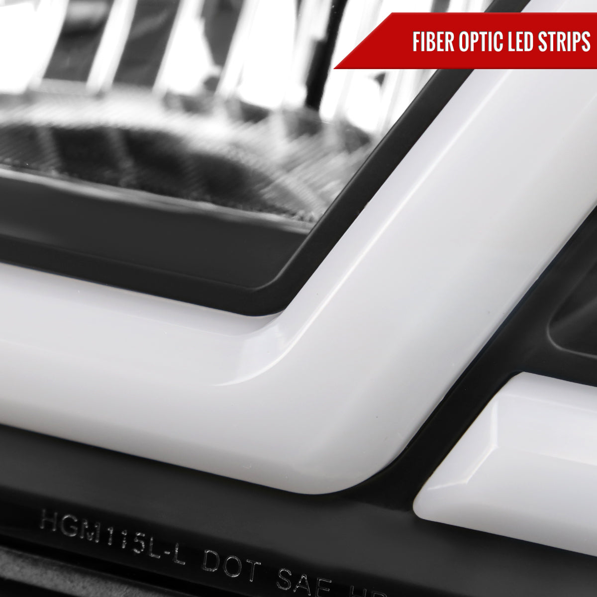 2000-2005 Chevrolet Impala LED Bar Factory Style Headlights (Matte Black Housing/Clear Lens)