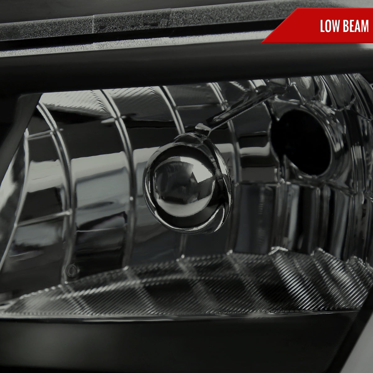 2000-2005 Chevrolet Impala LED Bar Factory Style Headlights (Matte Black Housing/Smoked Lens)