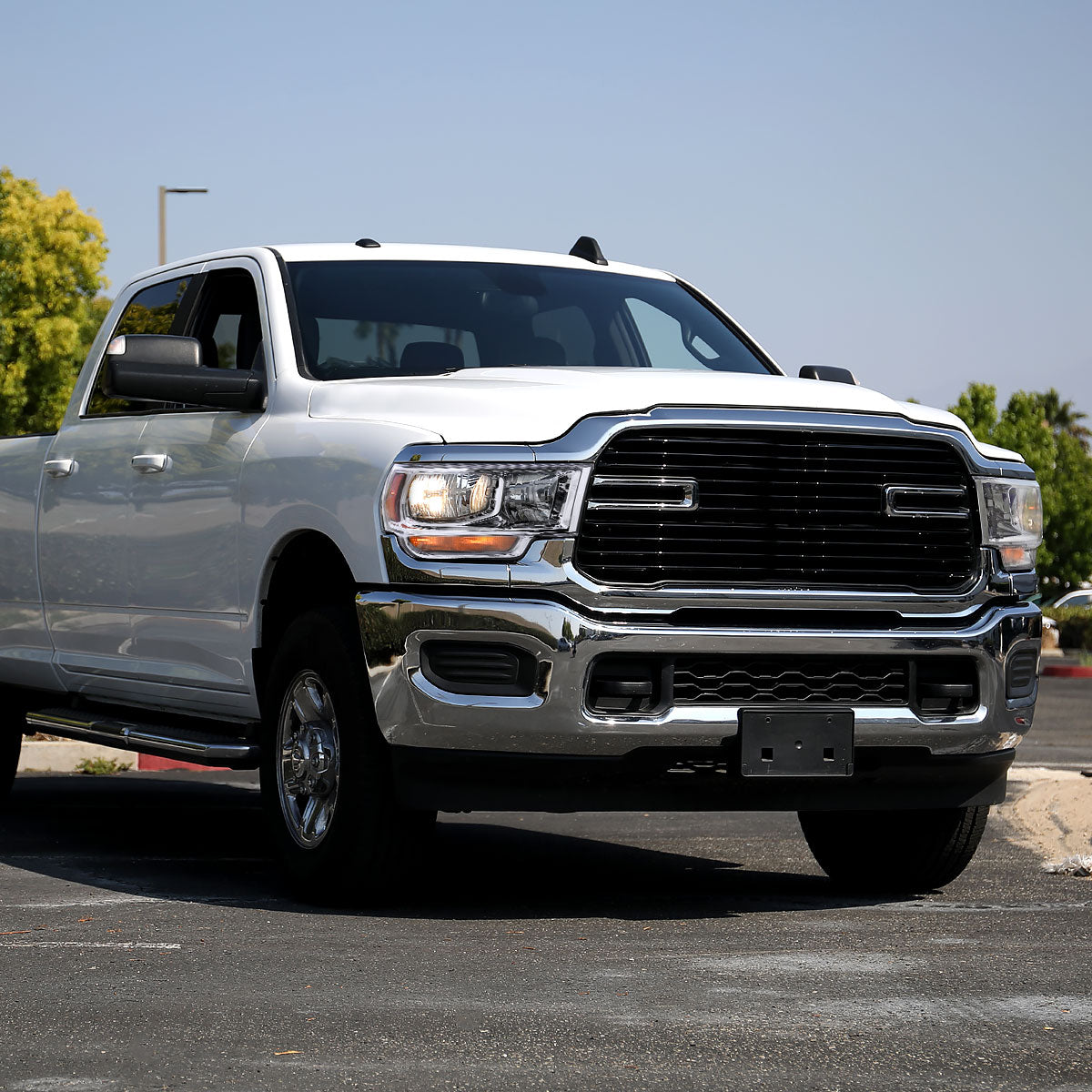 2019-2024 Dodge Ram 2500 3500 Factory Style Crystal Headlight - Passenger Side Only (Chrome Housing / Clear Lens)