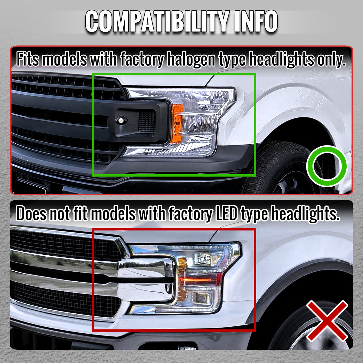 2018-2020 Ford F-150 Full LED Projector Headlights w/ Switchback LED Sequential Turn Signals DRL (Black Housing / Smoked Lens)