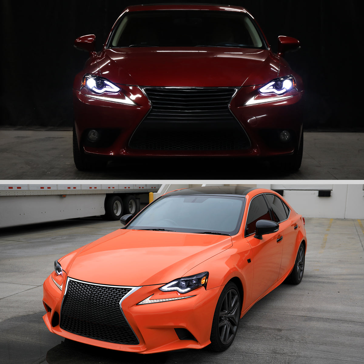 2014-2016 Lexus IS250 IS350 Full LED Project healight (Jet Black Housing / Clear lens)