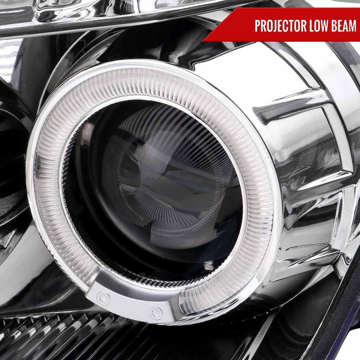 2003-2005 Nissan 350Z Dual Halo Projector Headlights (Chrome Housing/Clear Lens)