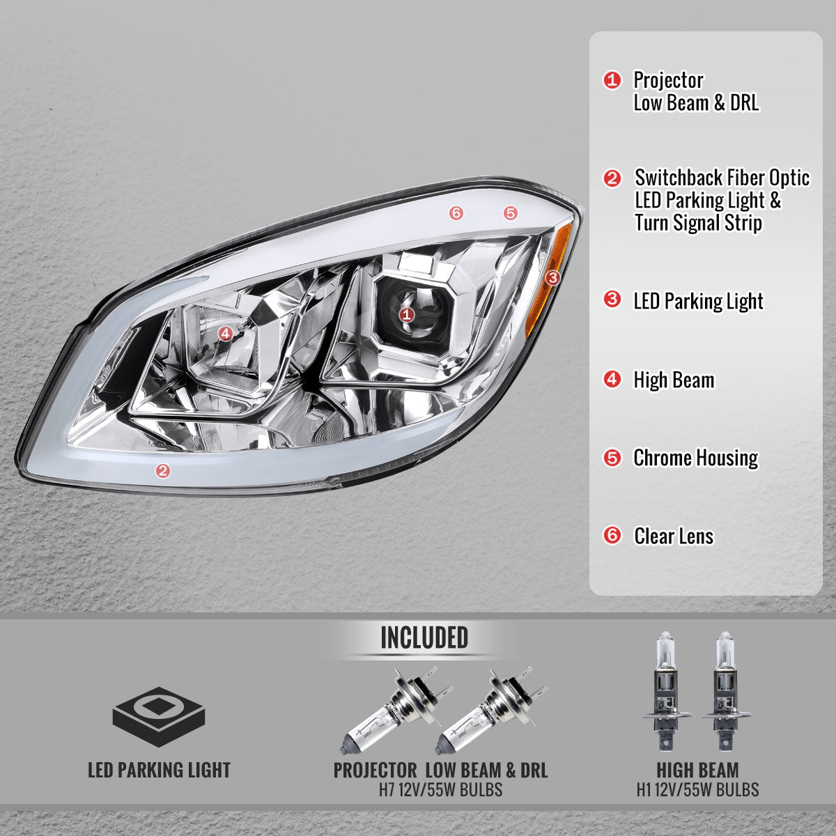 2005–2010 Chevrolet Cobalt Pontiac G5/Pursuit Projector Headlights w/ Switchback LED Turn Signal DRL Light Strip (Chrome Housing / Clear Lens)