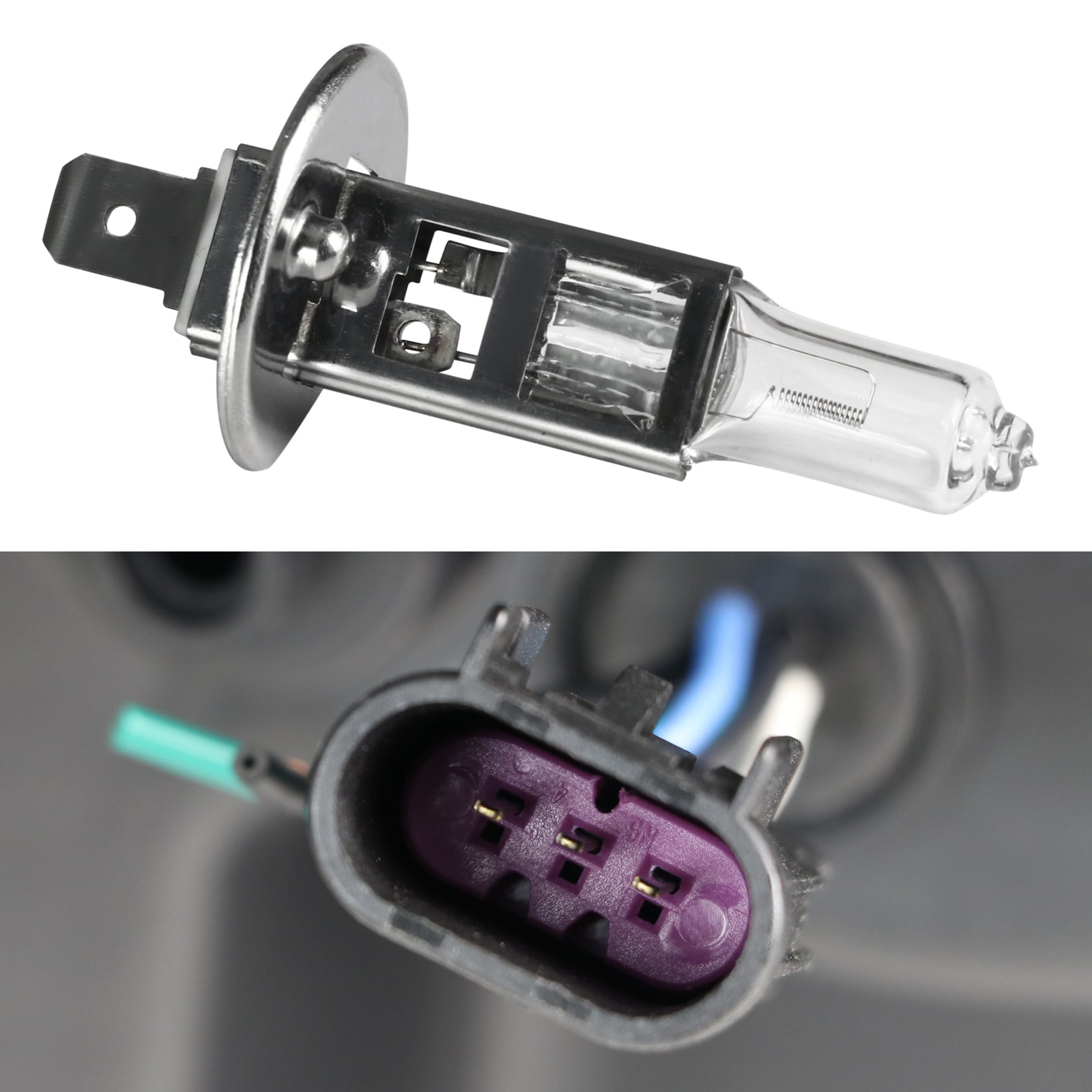 2009-2014 Ford F-150 Dual U-Ring Halo Projector Headlights w/ LED Light Strip (Matte Black Housing/Clear Lens)