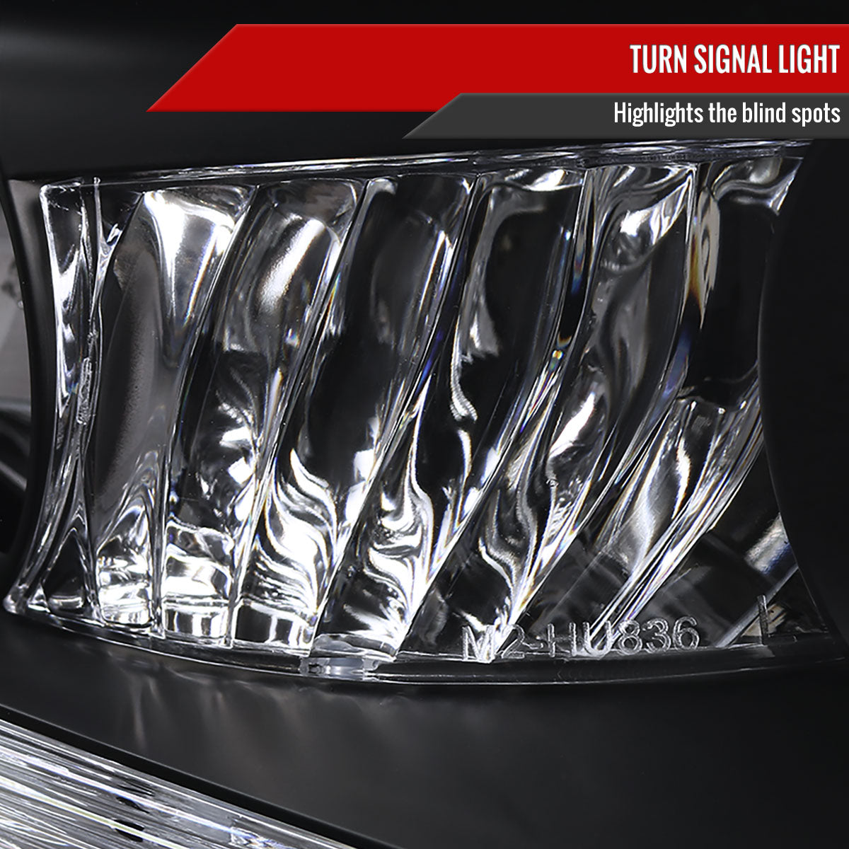 2001-2005 Lexus IS300 Projector Headlights w/ LED Light Strip & LED Turn Signal Lights (Matte Black Housing/Clear Lens)