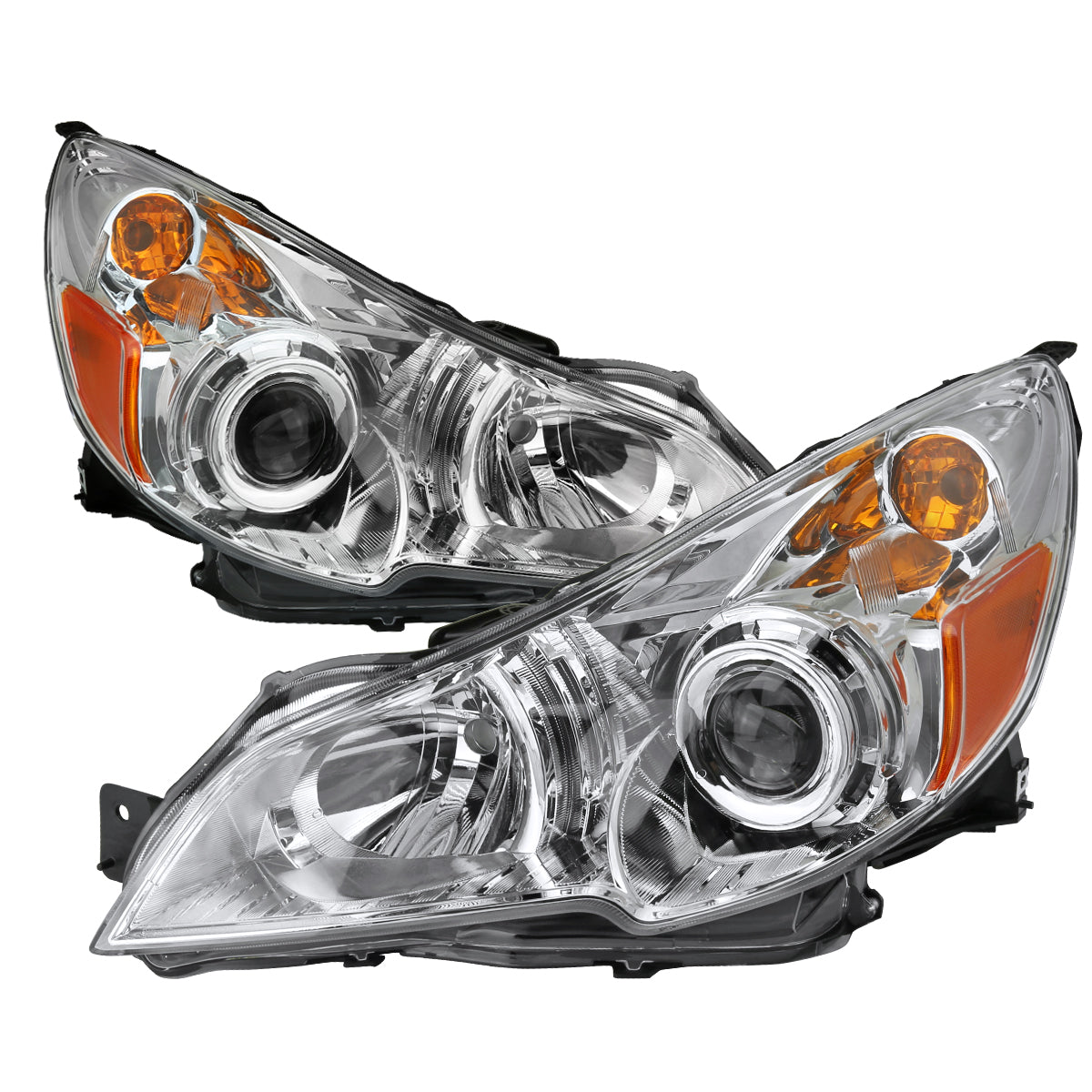 2010-2014 Subaru Legacy/Outback Projector Headlights (Chrome Housing/Clear Lens)