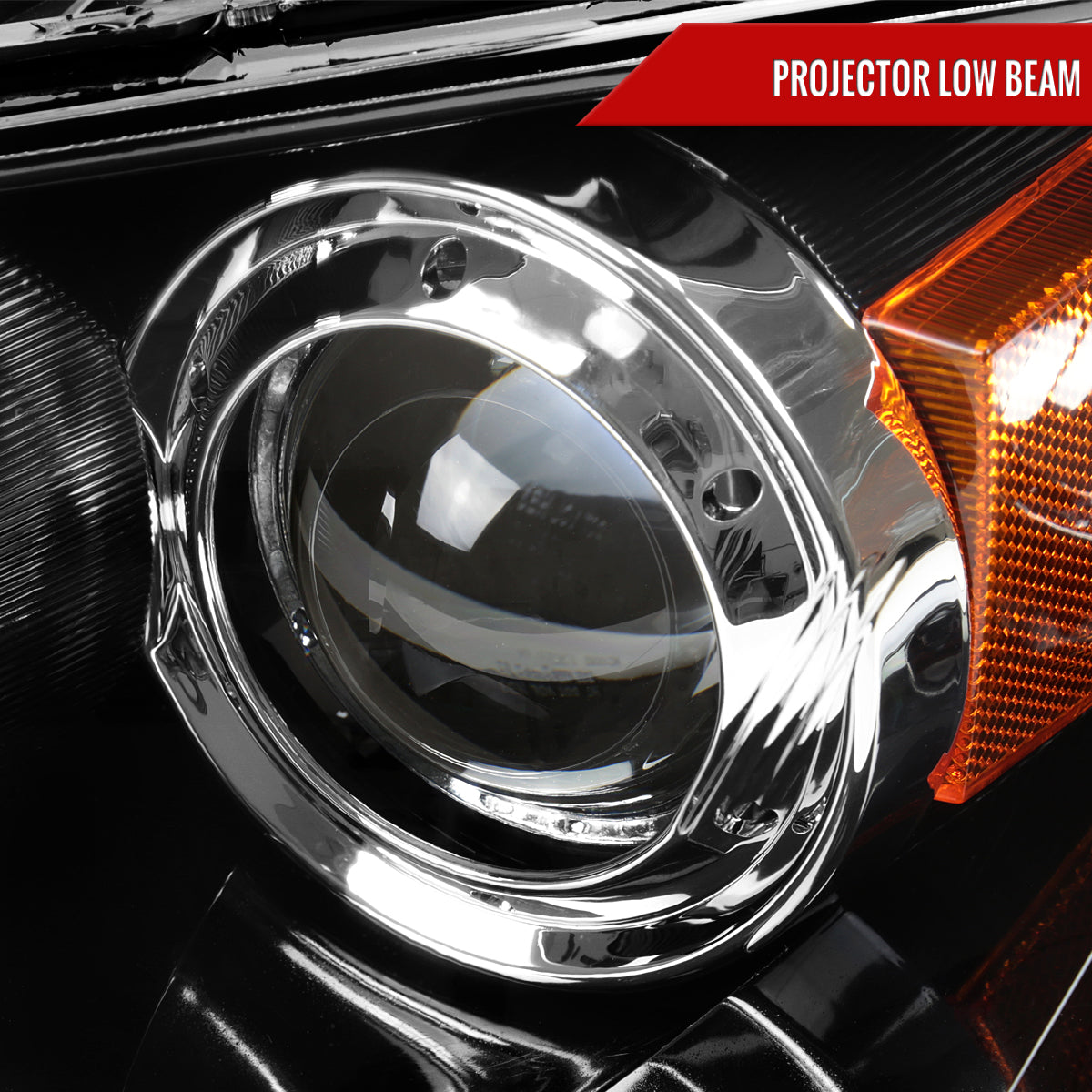 2004-2009 Mazda 3 Sedan Projector Style Headlights (Matte Black Housing/Clear Lens)