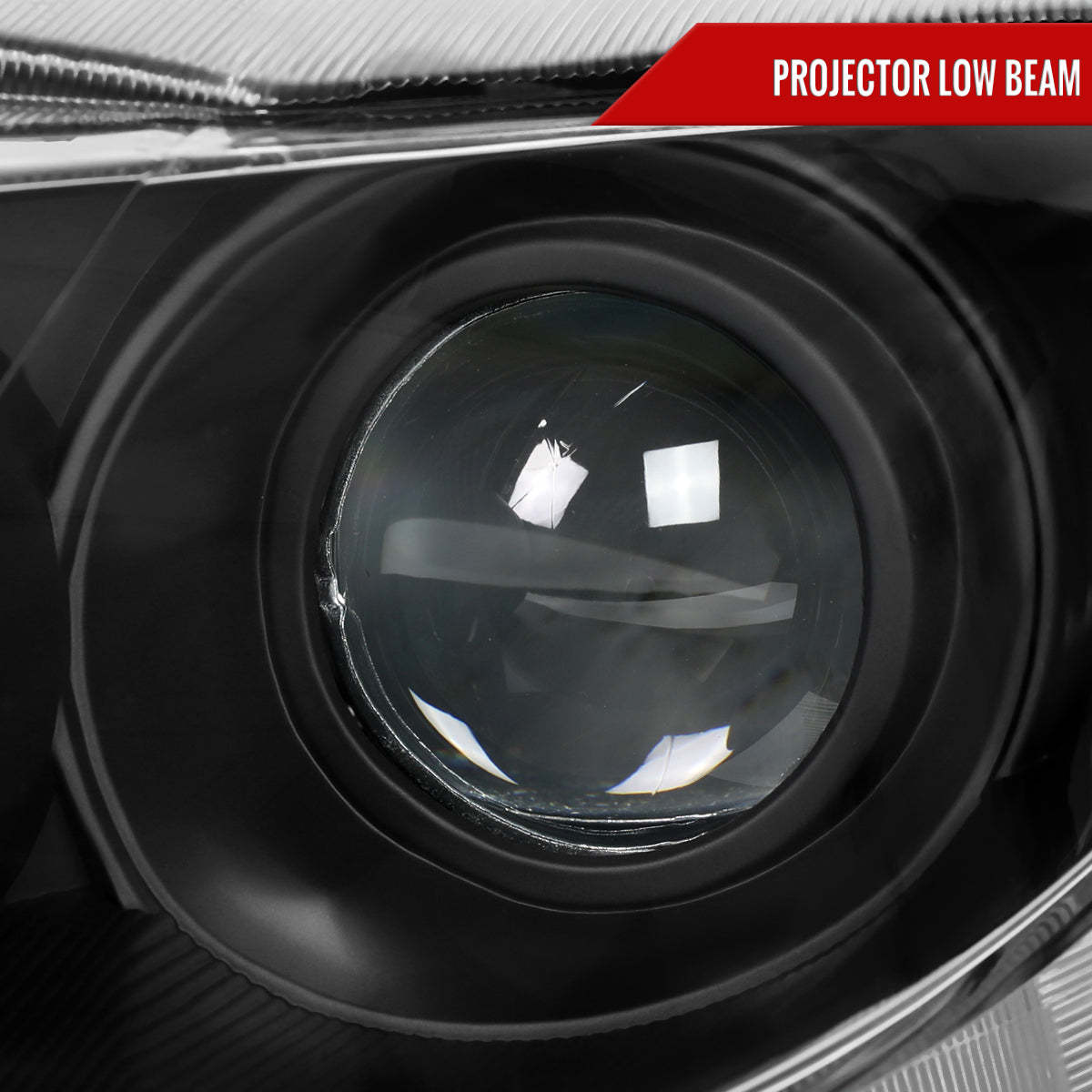 2003-2005 Mazda 6 Factory Style Projector Headlights (Matte Black Housing/Clear Lens)