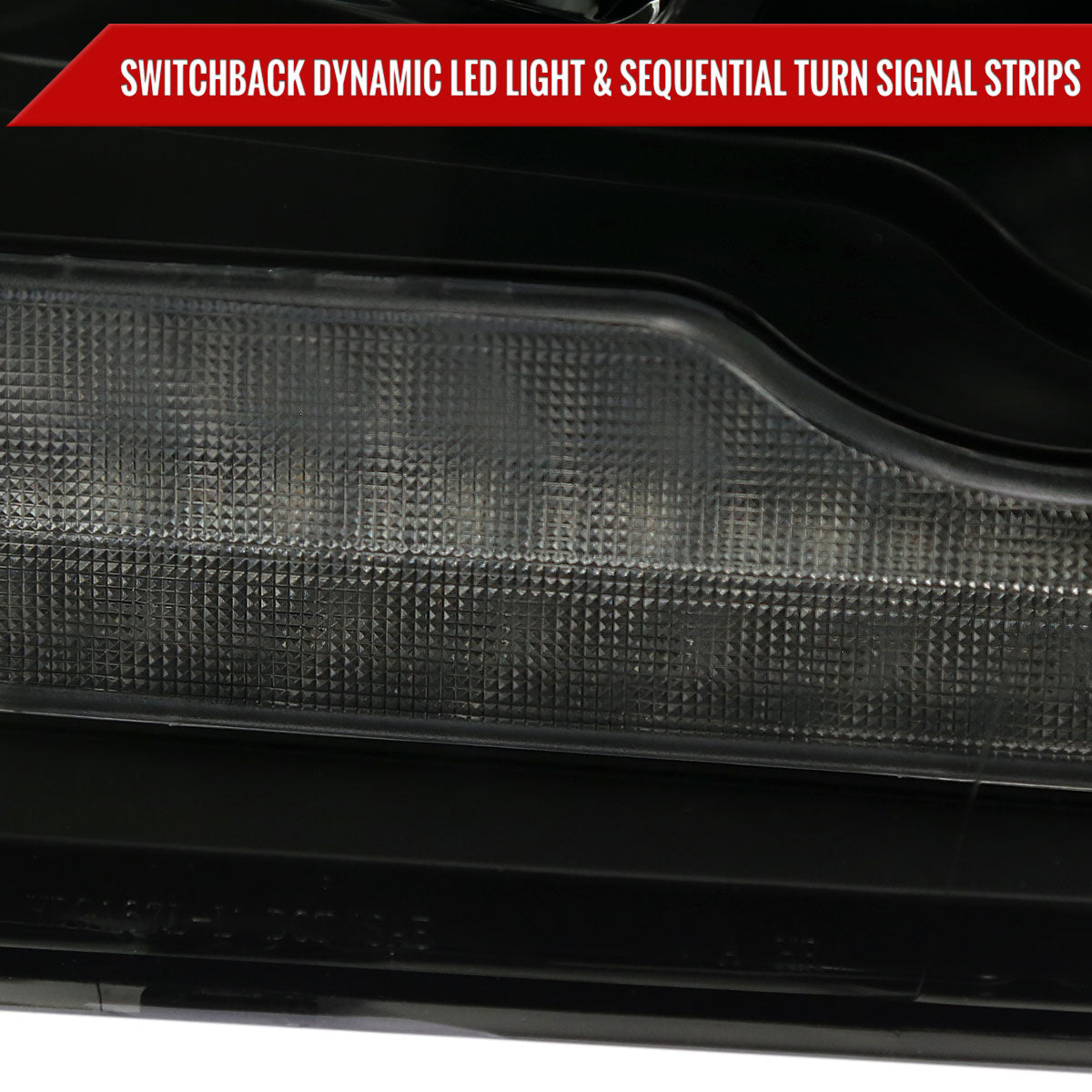 2009-2018 Dodge RAM 1500 / 2019-2021 RAM Classic / 2010-2018 RAM 2500 3500 Switchback Sequential Projector Headlights (Matte Black Housing/Smoked Lens)