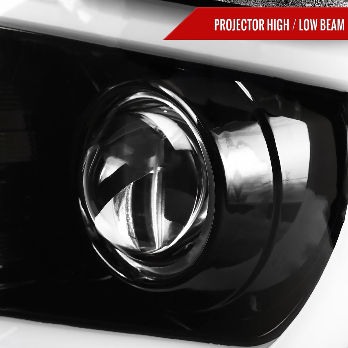 2014-2021 Toyota Tundra LED C-Bar Projector Headlights w/ LED Turn Signal Lights (Glossy Black Housing/Clear Lens)