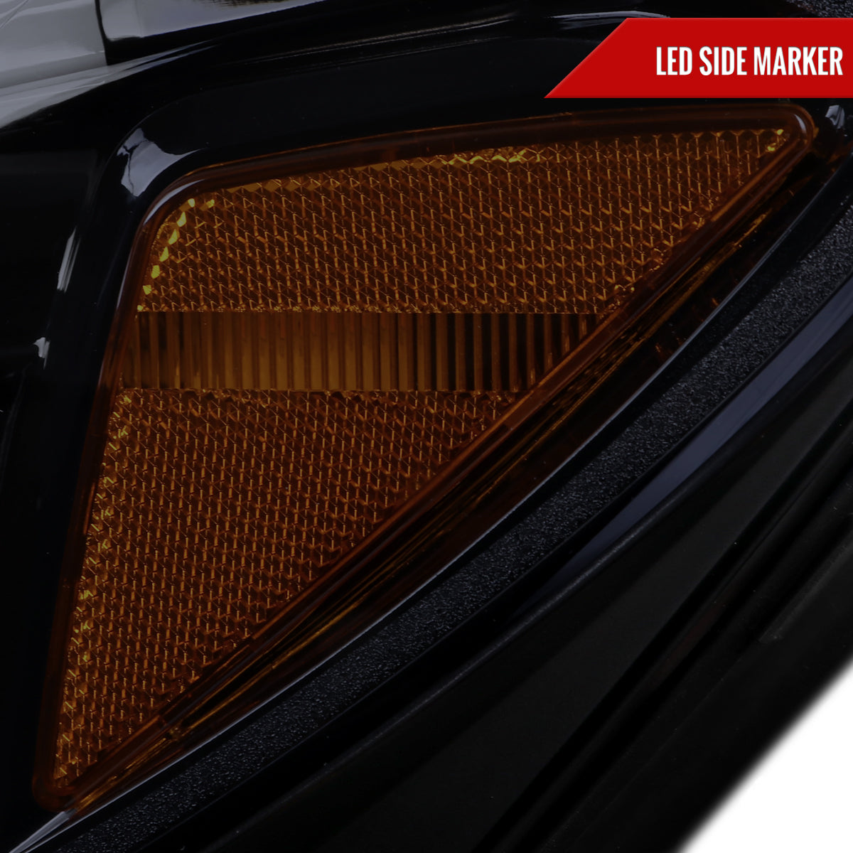 2015-2018 Mercedes-Benz C-Class W205 Switchback Sequential Turn Signal Projector Headlights (Glossy Black Housing/Light Smoked Lens)