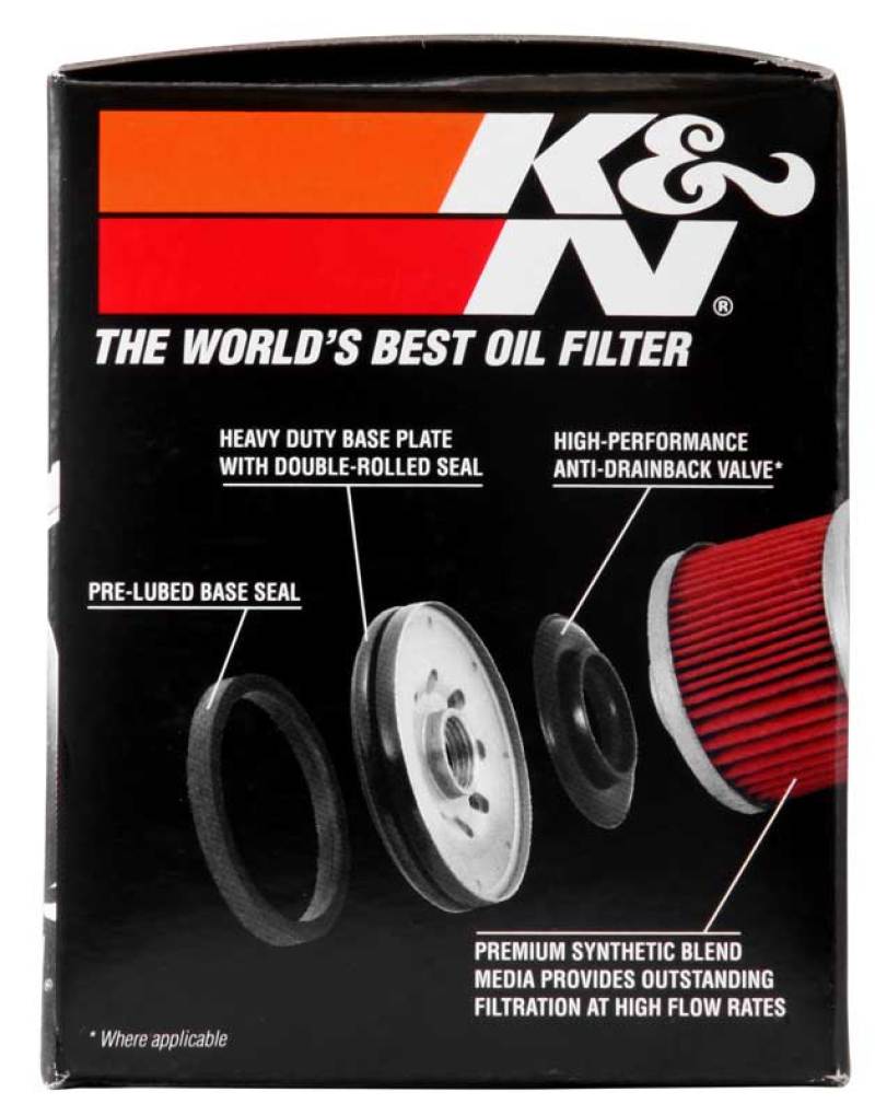 K&N Kawasaki 2.688in OD x 2.781in H Oil Filter-SR1 Performance