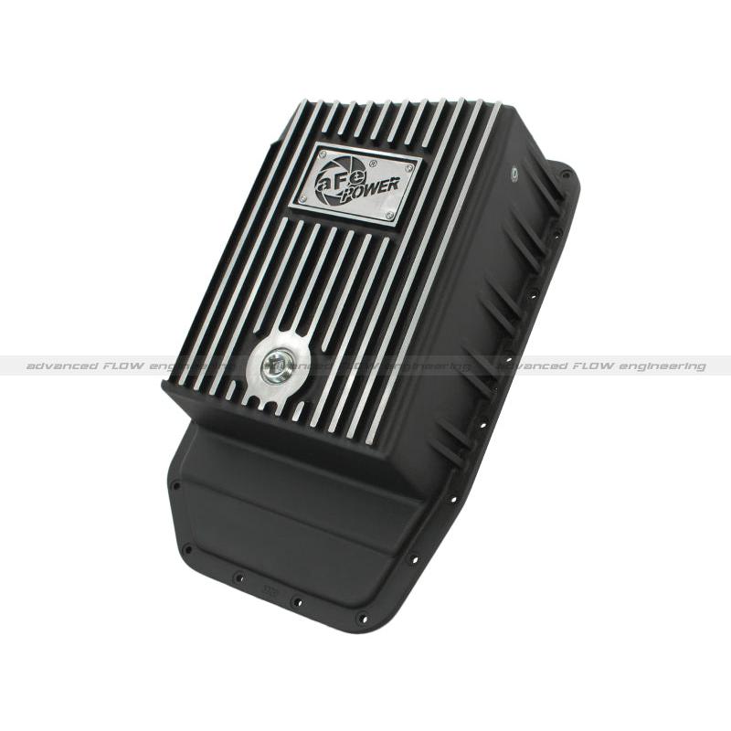 aFe Power Transmission Pan Black Machined 09-14 Ford 6R80 F-150 Trucks-SR1 Performance